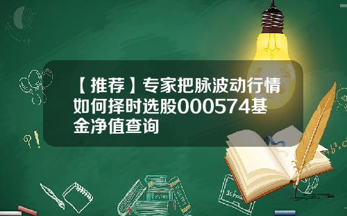 【推荐】专家把脉波动行情如何择时选股000574基金净值查询