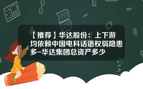 【推荐】华达股份：上下游均依赖中国电科话语权弱隐患多-华达集团总资产多少
