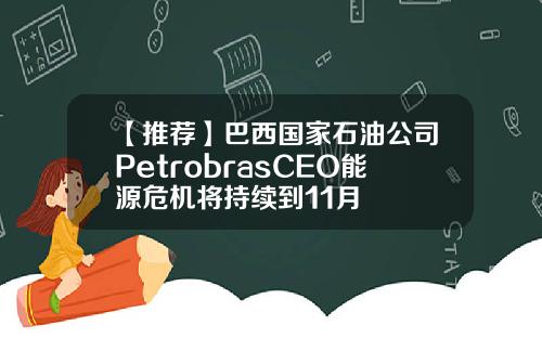 【推荐】巴西国家石油公司PetrobrasCEO能源危机将持续到11月