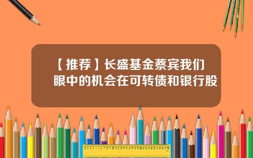 【推荐】长盛基金蔡宾我们眼中的机会在可转债和银行股
