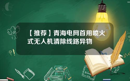 【推荐】青海电网首用喷火式无人机清除线路异物