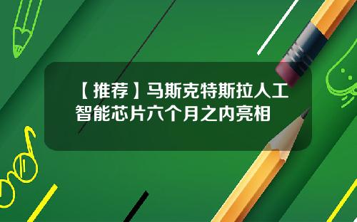 【推荐】马斯克特斯拉人工智能芯片六个月之内亮相