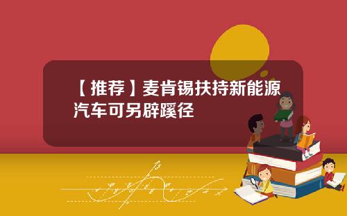 【推荐】麦肯锡扶持新能源汽车可另辟蹊径