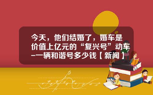 今天，他们结婚了，婚车是价值上亿元的“复兴号”动车-一辆和谐号多少钱【新闻】.