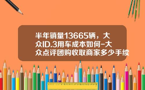 半年销量13665辆，大众ID.3用车成本如何-大众点评团购收取商家多少手续费【新闻】.