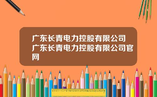 广东长青电力控股有限公司广东长青电力控股有限公司官网