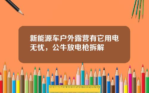 新能源车户外露营有它用电无忧，公牛放电枪拆解