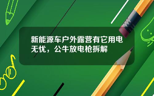新能源车户外露营有它用电无忧，公牛放电枪拆解