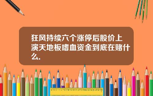 狂风持续六个涨停后股价上演天地板嗜血资金到底在赌什么.