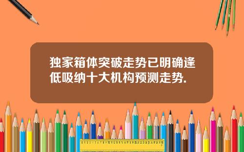 独家箱体突破走势已明确逢低吸纳十大机构预测走势.