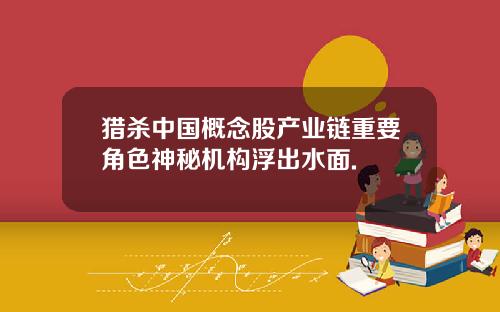 猎杀中国概念股产业链重要角色神秘机构浮出水面.