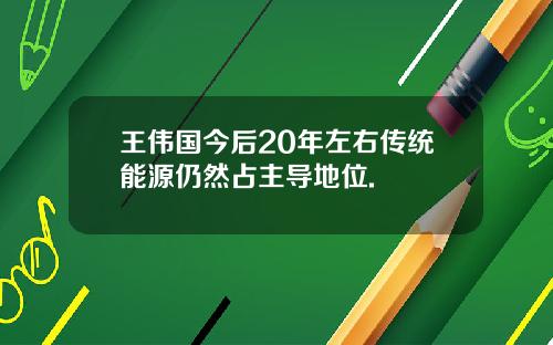 王伟国今后20年左右传统能源仍然占主导地位.