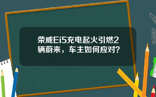 荣威Ei5充电起火引燃2辆蔚来，车主如何应对？