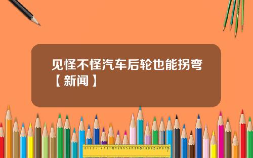 见怪不怪汽车后轮也能拐弯【新闻】