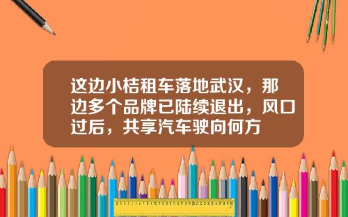 这边小桔租车落地武汉，那边多个品牌已陆续退出，风口过后，共享汽车驶向何方