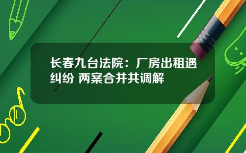 长春九台法院：厂房出租遇纠纷 两案合并共调解
