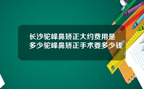 长沙驼峰鼻矫正大约费用是多少驼峰鼻矫正手术要多少钱