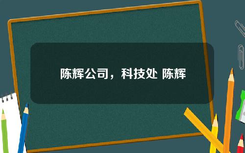 陈辉公司，科技处 陈辉