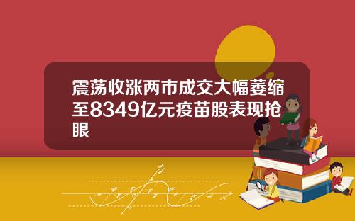 震荡收涨两市成交大幅萎缩至8349亿元疫苗股表现抢眼
