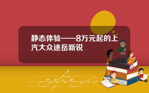 静态体验——8万元起的上汽大众途岳新锐