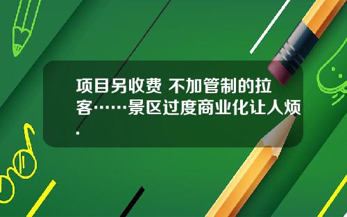 项目另收费 不加管制的拉客……景区过度商业化让人烦.