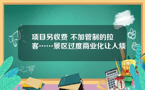 项目另收费 不加管制的拉客……景区过度商业化让人烦