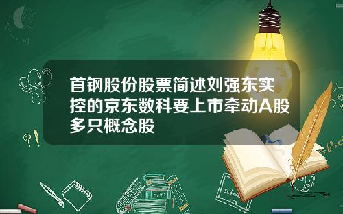首钢股份股票简述刘强东实控的京东数科要上市牵动A股多只概念股