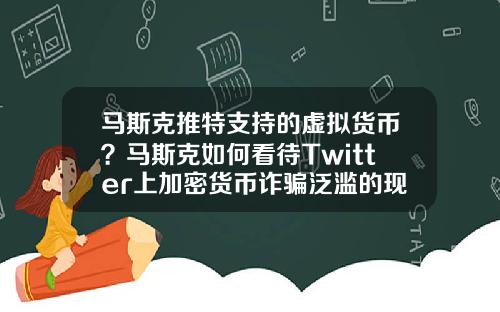 马斯克推特支持的虚拟货币？马斯克如何看待Twitter上加密货币诈骗泛滥的现象？