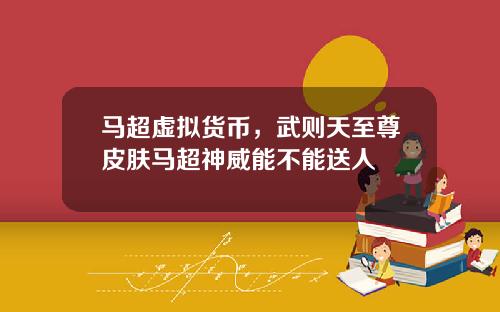 马超虚拟货币，武则天至尊皮肤马超神威能不能送人