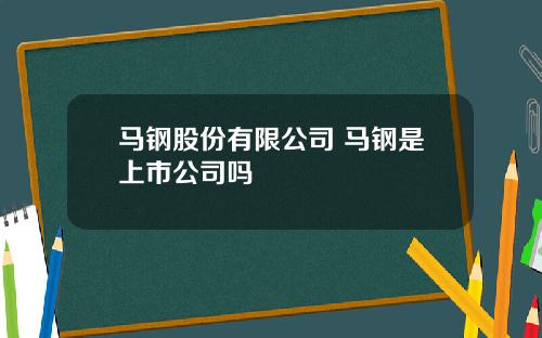 马钢股份有限公司 马钢是上市公司吗