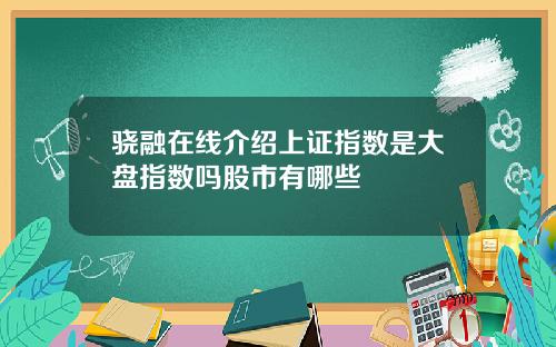 骁融在线介绍上证指数是大盘指数吗股市有哪些