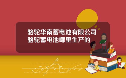 骆驼华南蓄电池有限公司 骆驼蓄电池哪里生产的