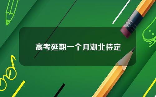 高考延期一个月湖北待定