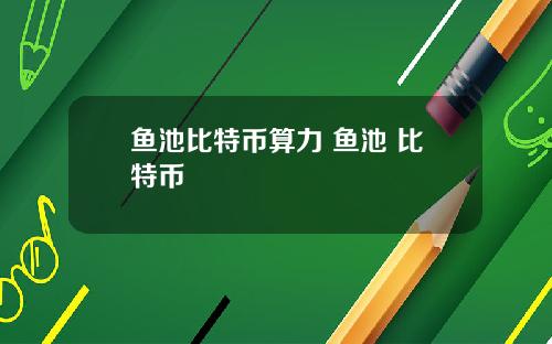 鱼池比特币算力 鱼池 比特币