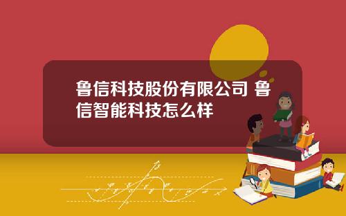 鲁信科技股份有限公司 鲁信智能科技怎么样