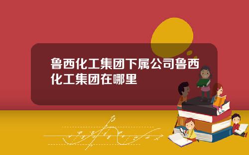 鲁西化工集团下属公司鲁西化工集团在哪里