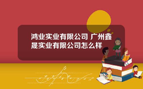鸿业实业有限公司 广州鑫晟实业有限公司怎么样