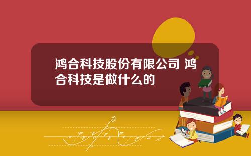 鸿合科技股份有限公司 鸿合科技是做什么的