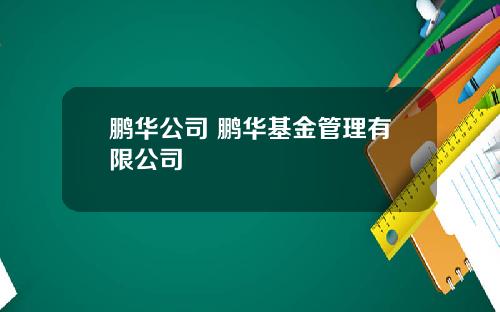 鹏华公司 鹏华基金管理有限公司