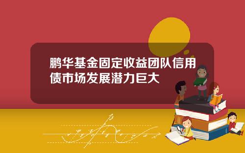 鹏华基金固定收益团队信用债市场发展潜力巨大