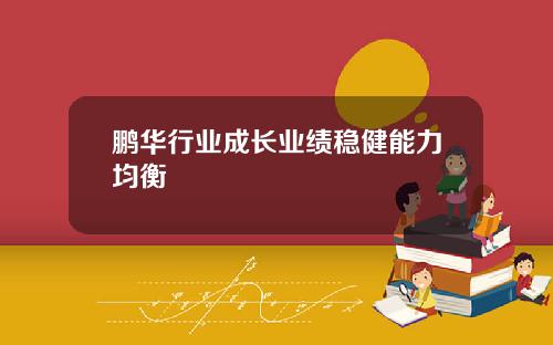 鹏华行业成长业绩稳健能力均衡