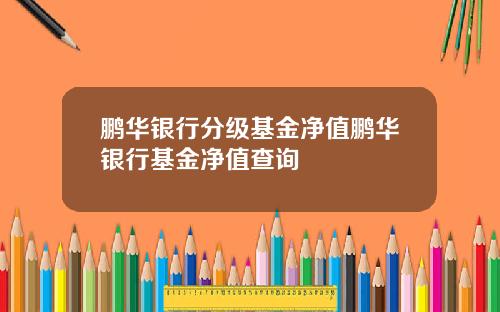 鹏华银行分级基金净值鹏华银行基金净值查询