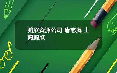 鹏欣资源公司 唐志海 上海鹏欣