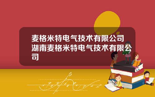 麦格米特电气技术有限公司湖南麦格米特电气技术有限公司