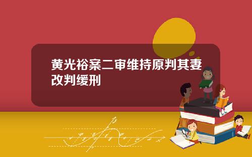 黄光裕案二审维持原判其妻改判缓刑