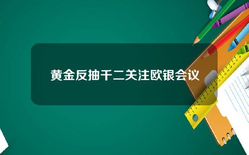 黄金反抽千二关注欧银会议