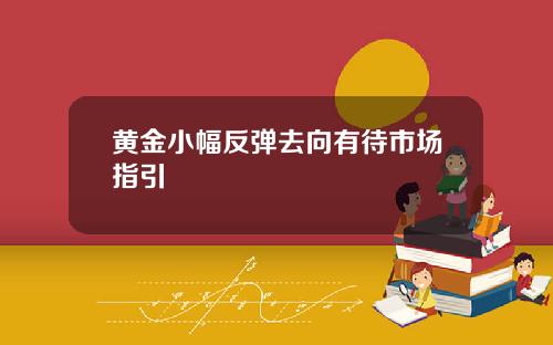 黄金小幅反弹去向有待市场指引