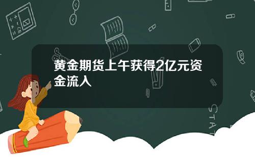 黄金期货上午获得2亿元资金流入