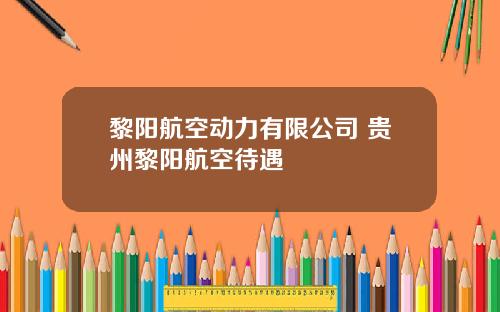 黎阳航空动力有限公司 贵州黎阳航空待遇