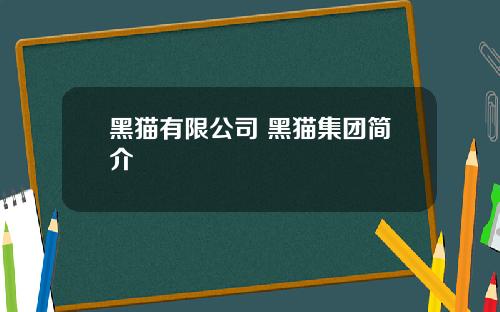 黑猫有限公司 黑猫集团简介